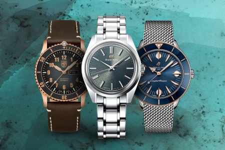 Luminox Automatic Sport Timer Bronze; Grand Seiko SBGW301; Breitling Superocean Heritage ‘57 Highlands