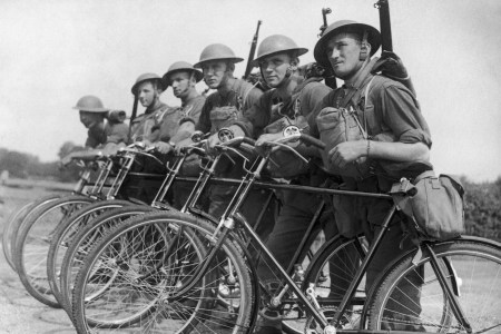 Black Watch on bicycles