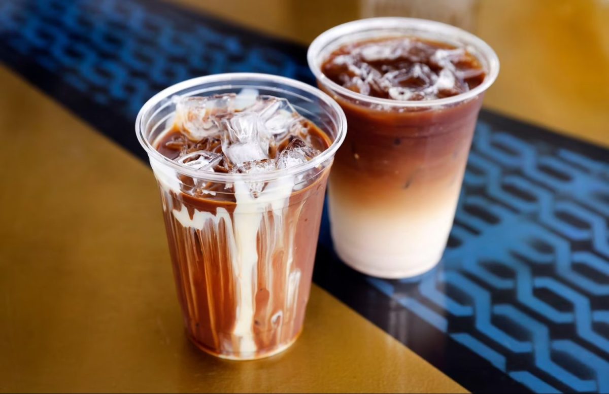 two iced lattes