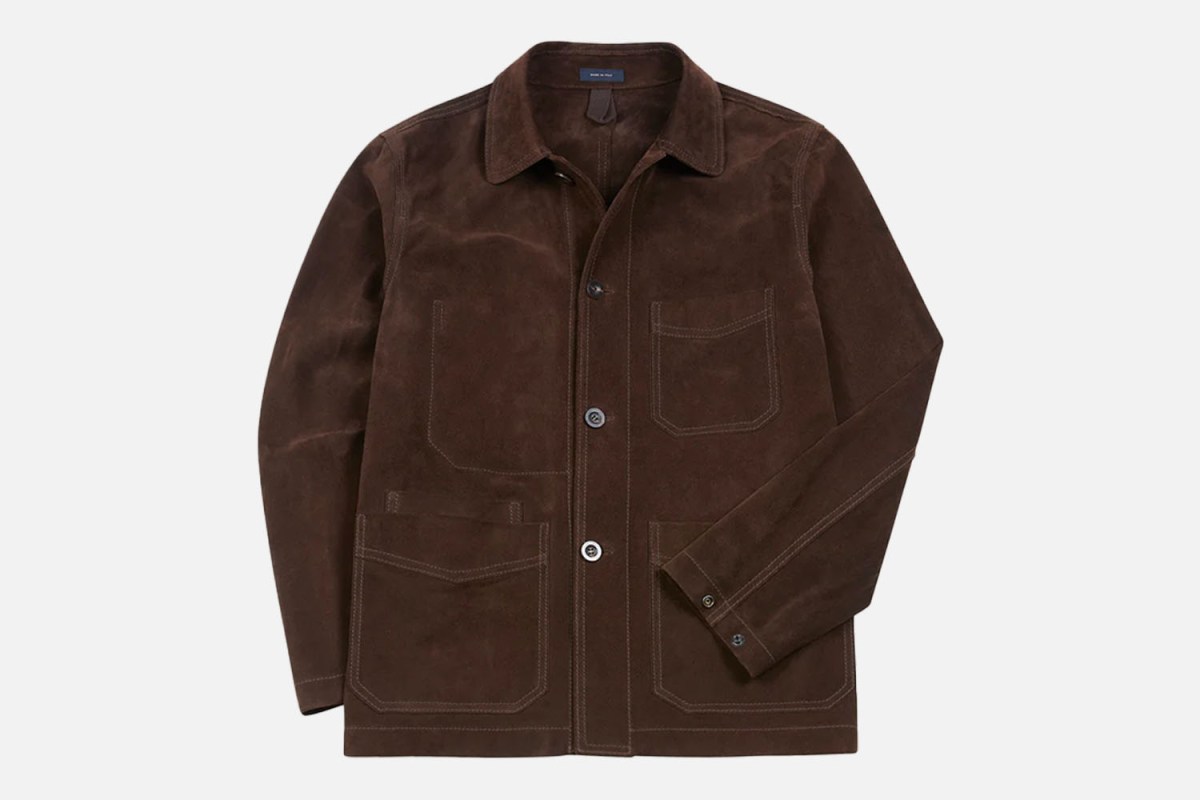 Drake’s Heavyweight Suede Five-Pocket Chore Jacket