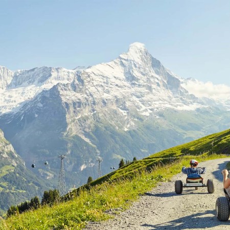 Mountain carting through the Swiss Alps