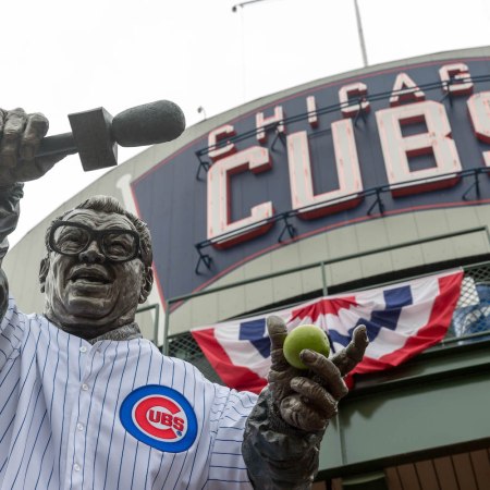 Harry Caray statue outside Wrigley Field