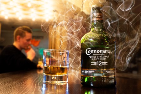 In this photo illustration, Connemara 12 Year Old Peated Irish Whiskey at Rooster Grill Bar.