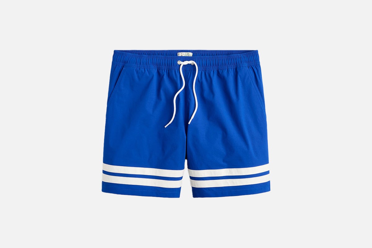 J.Crew 6″ Stretch Stripe Swim Trunk