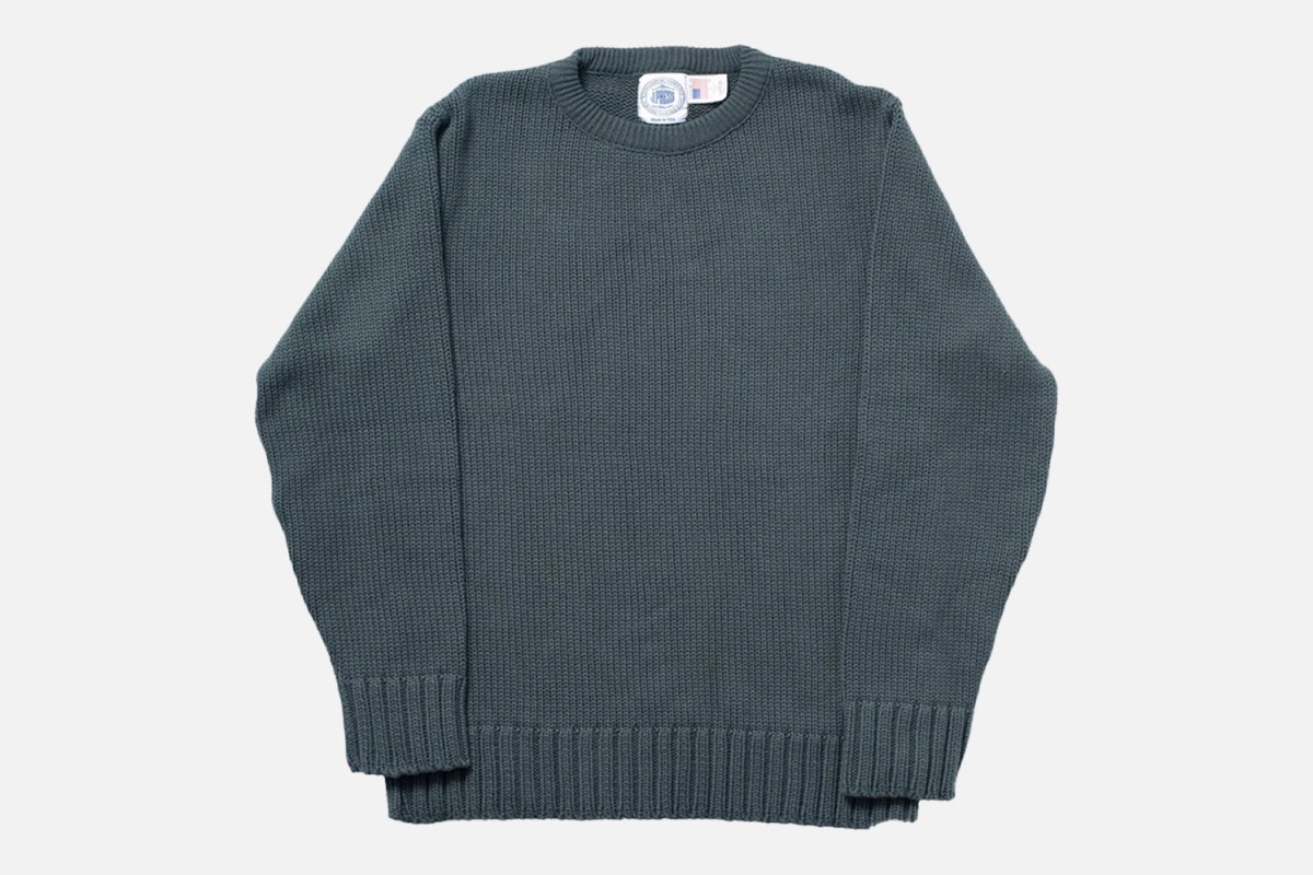 J.Press Chunky Cotton Crew Neck Sweater