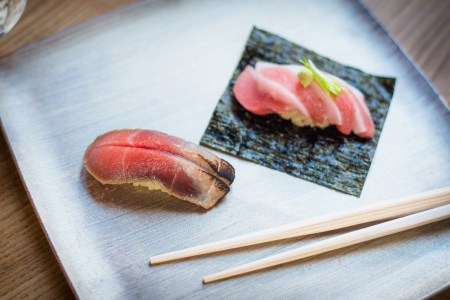 Zuke Churoto (left) and Otoro at Kusakabe, one of the best omakase restaurants in San Francisco