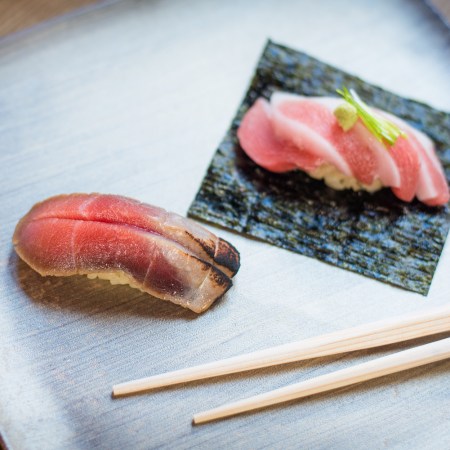 Zuke Churoto (left) and Otoro at Kusakabe, one of the best omakase restaurants in San Francisco