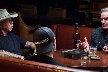 Metallica's James Hetfield and Lars Ulrich discussing music and whiskey with Blackened Master Distiller Rob Dietrich