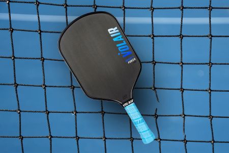 The Volair Mach 1 Forza pickleball paddle. We tested and reviewed the $180 carbon fiber model.