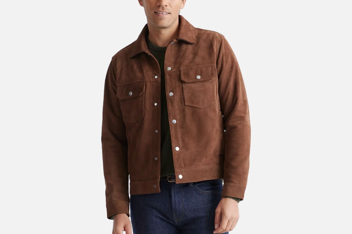 Quince Italian Suede Trucker Jacket