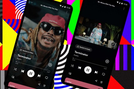 The new music video display for a Spotify artist