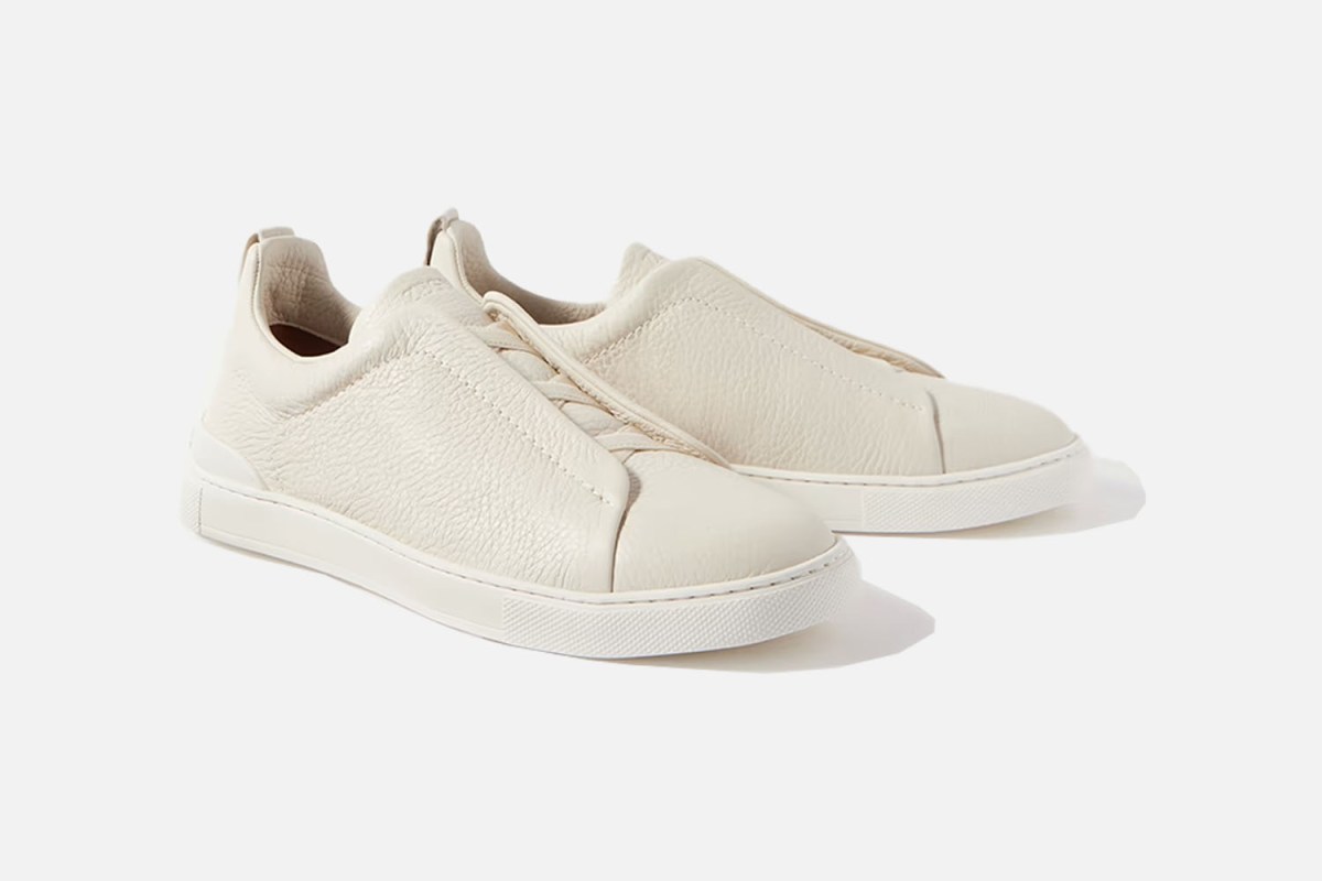 Zegna Triple Stitch Suede Sneakers