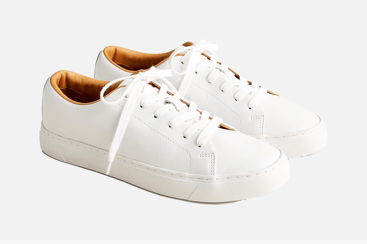 J. Crew Leather Court Sneakers