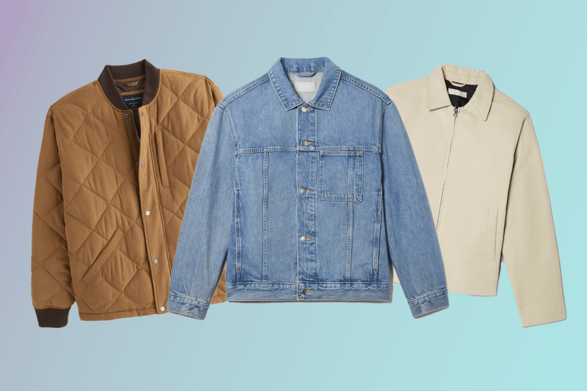 Left to Right: Abercrombie Quilted Liner Jacket, Everlane Everyone Denim Jacket, Everlane Filled Canvas Jacket